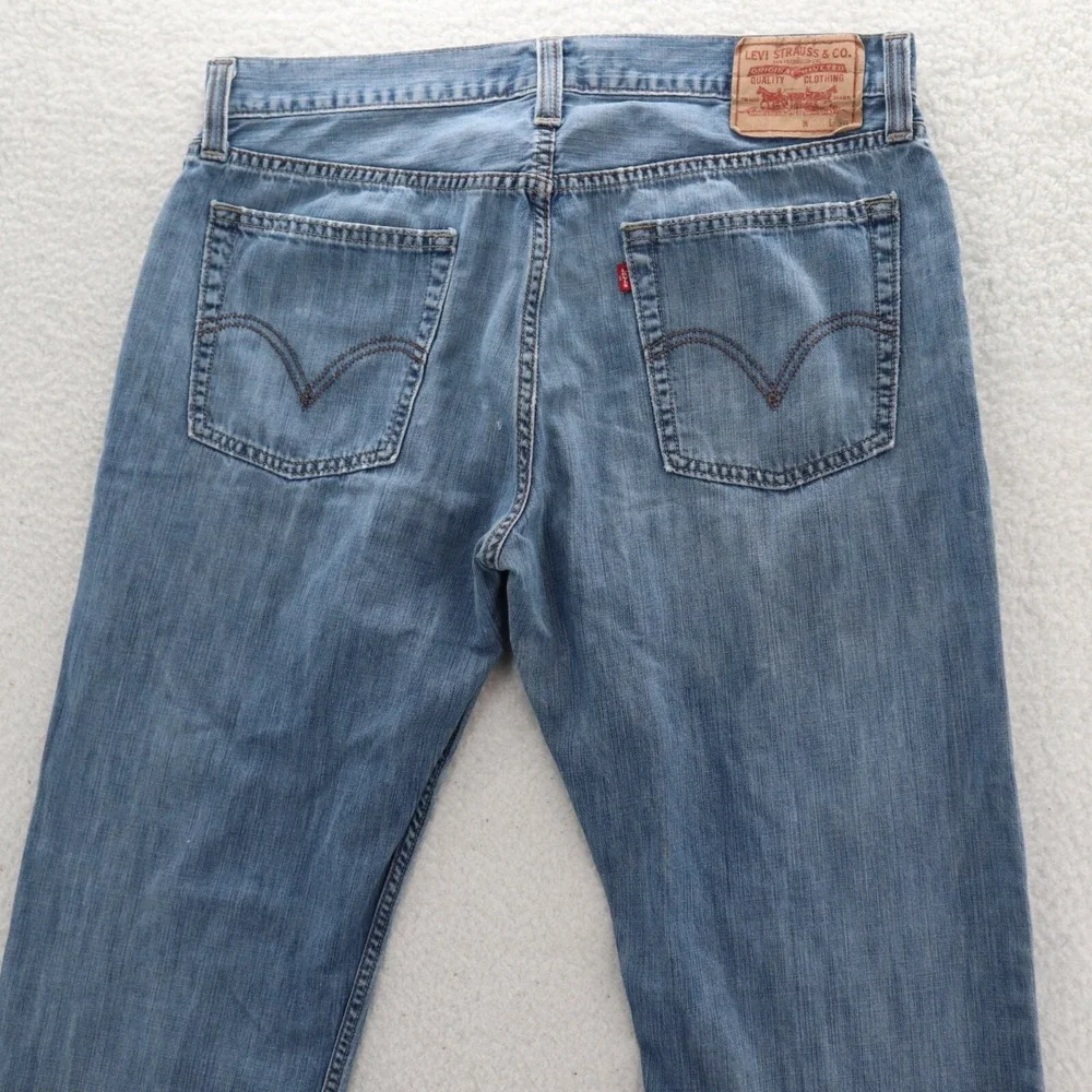 Levis Jeans Mens 36x34 Blue 527 Boot Cut Distressed Denim Cowboy Grunge Y2K